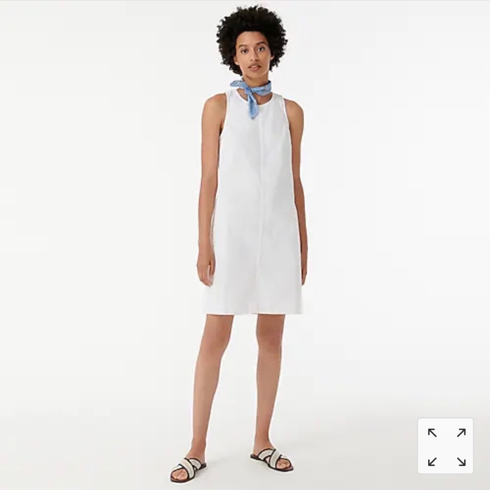J. Crew White Sleeveless Shift Dress